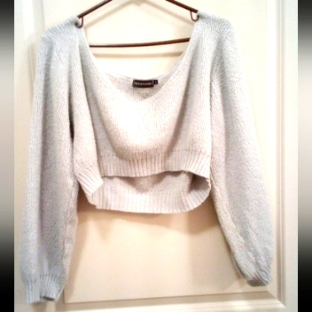 Pretty Little Thing cropped off shoulder sweater